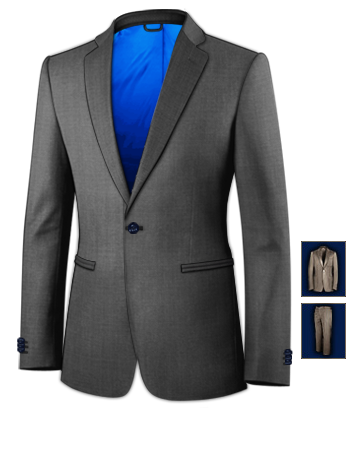 Hand Made Suits London with 1 Button, Single Breasted