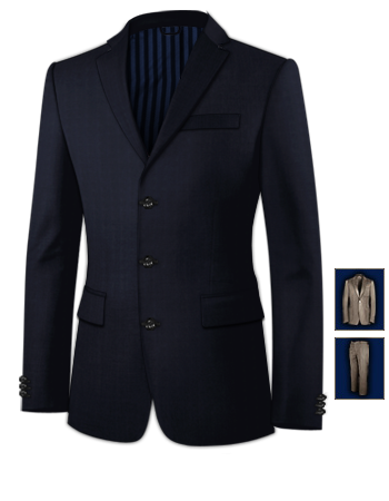 Men's Mod Suits with 3 Buttons, Single Breasted