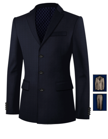 Suits For Men On Sale with 3 Buttons, Single Breasted
