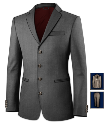 Cheap Tail Wedding Suit London with 4 Buttons, Single Breasted