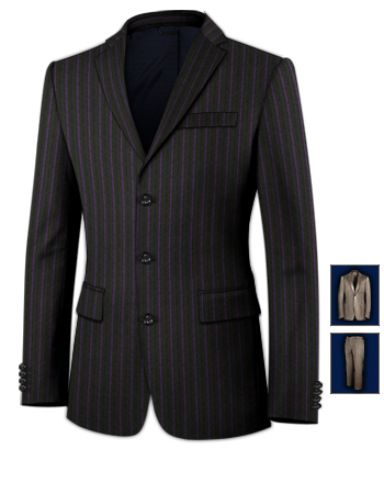 Buy Italian Suits Online International Delivery with 3 Buttons, Single Breasted