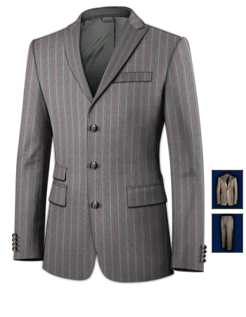 Three Peice Suits with 3 Buttons, Single Breasted
