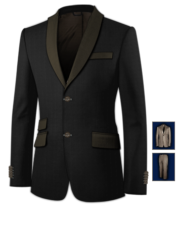Suits And Tailoring Tuxedos with 2 Buttons, Single Breasted