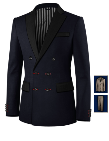 Wedding Suit Abroad with 6 Buttons, Double Breasted (2 To Close)