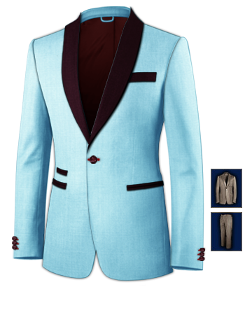 Tailor Made Suit Online with 1 Button, Single Breasted