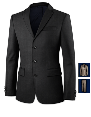 Wedding Suits For Groom with 3 Buttons, Single Breasted