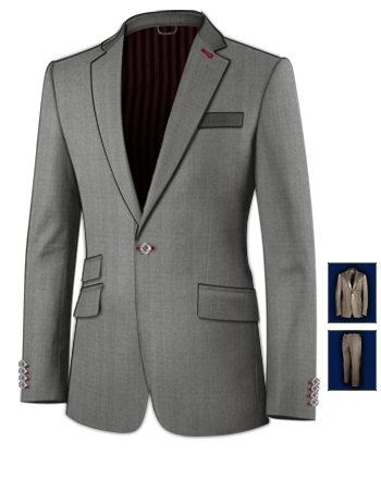 White Linen Suit For Men with 1 Button, Single Breasted