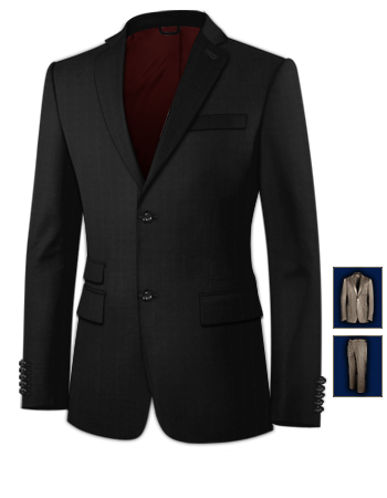 Cheap Handmade Mens Wedding Suits with 2 Buttons, Single Breasted