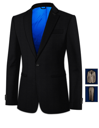 Prom Suits Uk with 1 Button, Single Breasted