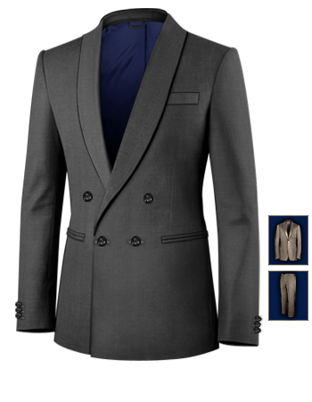 Suits Three Piece Suits Enabled with 4 Buttons, Double Breasted (1 To Close)