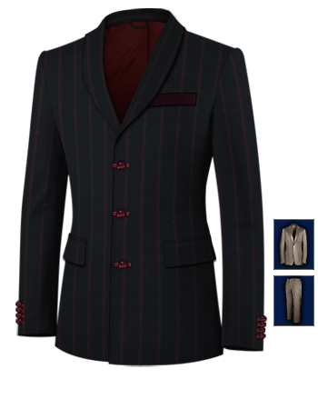 Hand Made Suits Under 100 with 3 Buttons, Single Breasted