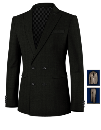 Suits Made To Measure with 4 Buttons,double Breasted (2 To Close)