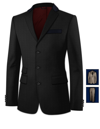 Indian Suit with 3 Buttons, Single Breasted