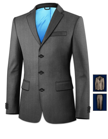 Mens Suits Online with 3 Buttons, Single Breasted