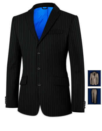 Midnight Blue Suits For Men Ireland with 3 Buttons, Single Breasted