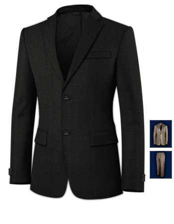 Make Up Your Own Made To Measure Men's Suit with 2 Buttons, Single Breasted