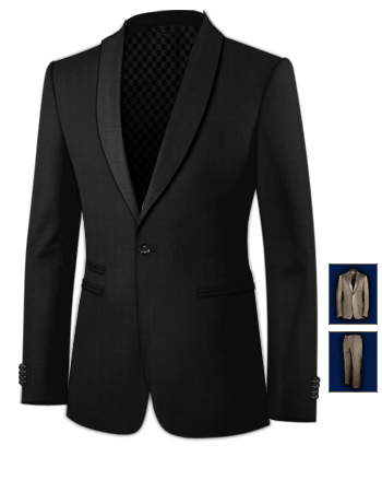 Tailored Fit Suit with 1 Button, Single Breasted