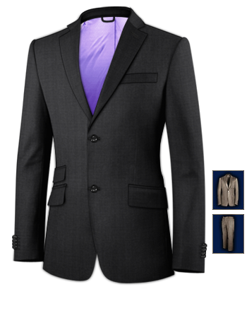American Suit with 2 Buttons, Single Breasted