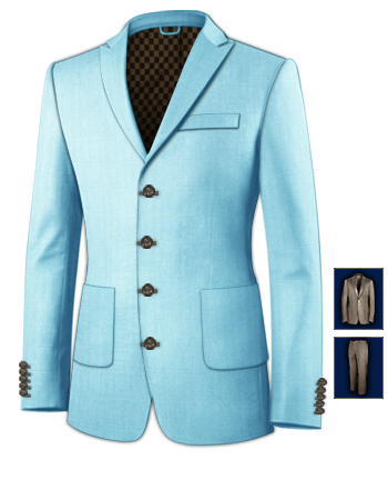 Regular Or Tailored Fit Suit with 4 Buttons, Single Breasted