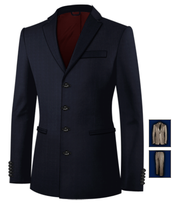 Morning Coat Suits And Tailoring with 4 Buttons, Single Breasted