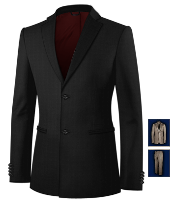 Tux Suits Wedding with 2 Buttons, Single Breasted