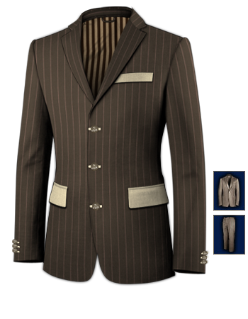 Unusual Mens Suits with 3 Buttons, Single Breasted