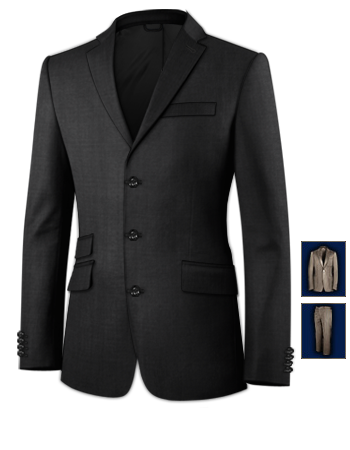 3 Piece 56l Suits with 3 Buttons, Single Breasted