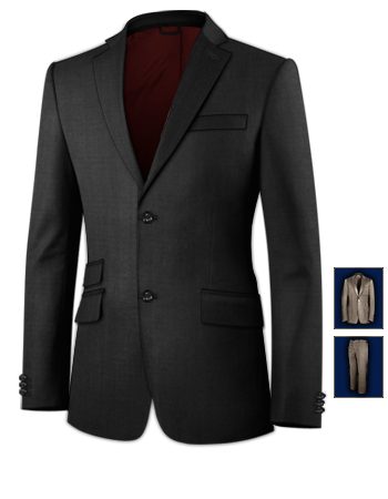 Mens Suits Uk Fashion with 2 Buttons, Single Breasted