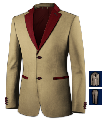 3pc Suit with 2 Buttons, Single Breasted
