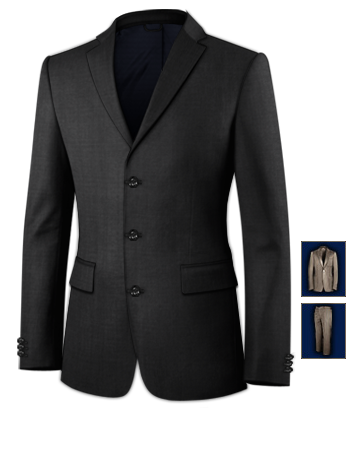 Suits For The Wedding Groom with 3 Buttons, Single Breasted
