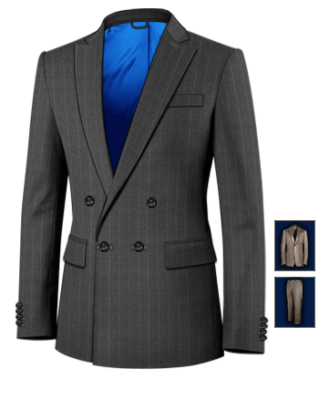 Suits On Line with 4 Buttons, Double Breasted (1 To Close)