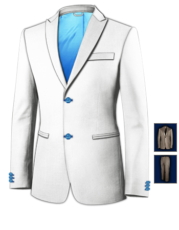 Wedding Suit with 2 Buttons, Single Breasted
