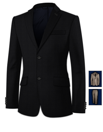 Cicero Men's Suits with 2 Buttons, Single Breasted