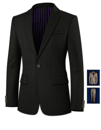 Made To Masure Suits For Men with 1 Button, Single Breasted