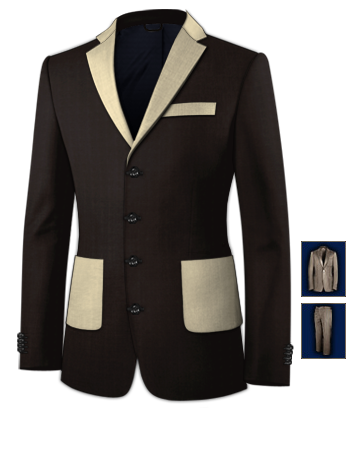 Suits Deals with 4 Buttons, Single Breasted