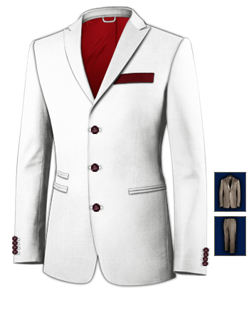 Mens Wedding Suits Wedding Clothing with 3 Buttons, Single Breasted