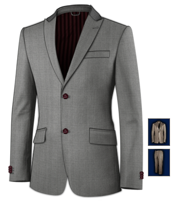 Made To Measure Wedding Suit with 2 Buttons, Single Breasted