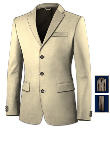 Online Bespoke Tailoring Uk with 3 Buttons, Single Breasted