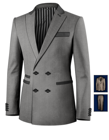 Tailar Made Suits Orange with 4 Buttons,double Breasted (2 To Close)