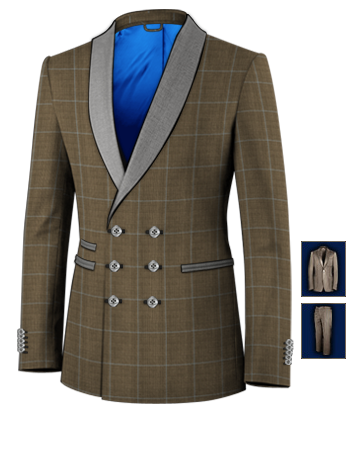 Fitted Suits with 6 Buttons, Double Breasted (3 To Close)
