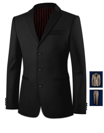 Tailored Suits with 3 Buttons, Single Breasted