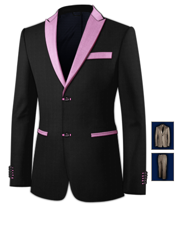 Man Suits Uk with 2 Buttons, Single Breasted