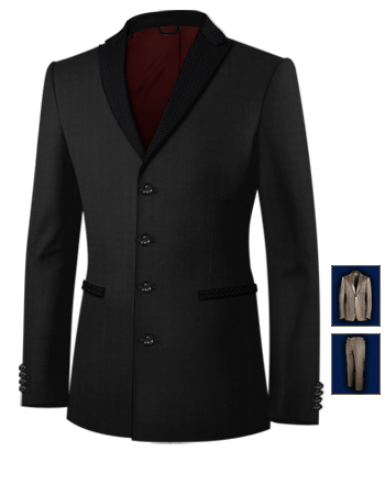 Design On Trousers Suits For Ladies Asia with 4 Buttons, Single Breasted