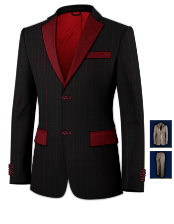 Men Three Peice Suit with 2 Buttons, Single Breasted