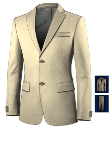 Mens Light Blue Suit with 2 Buttons, Single Breasted