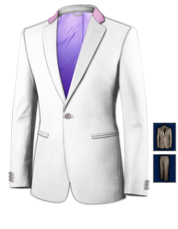 Suit For Wedding with 1 Button, Single Breasted