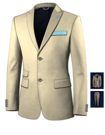 Check Suits For Men with 2 Buttons, Single Breasted