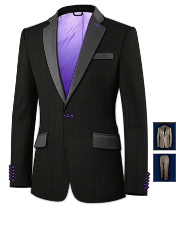 Mens Suits Formal Shoes with 1 Button, Single Breasted