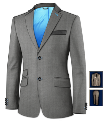 Black Suits with 2 Buttons, Single Breasted