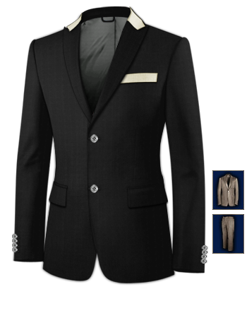 Double Breasted Pinstripe Suit with 2 Buttons, Single Breasted